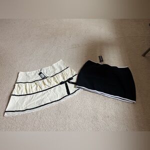 Black and Cream Skirt Set